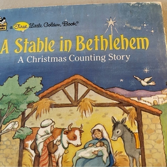 Vintage A Stable in Bethlehem The Little Golden book A Christmas counting story - Picture 5 of 7